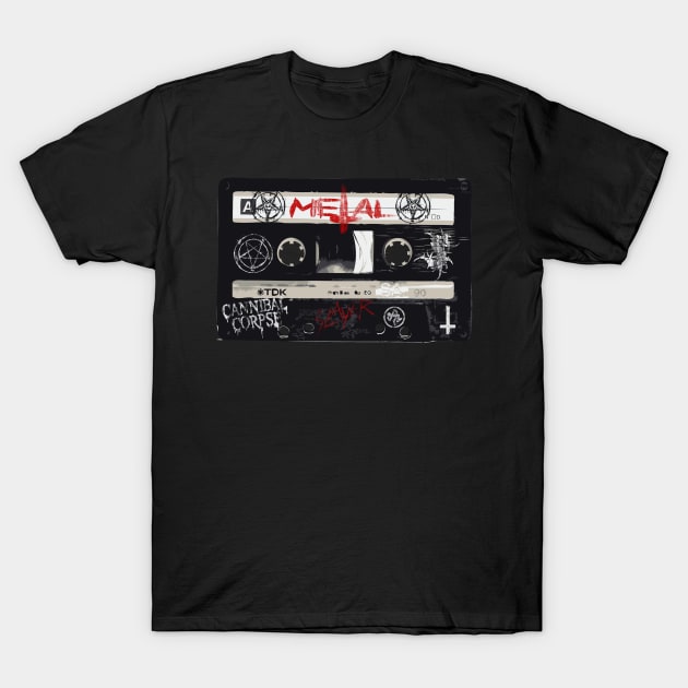 Heavy Metal Mix Tape T-Shirt by schockgraphics